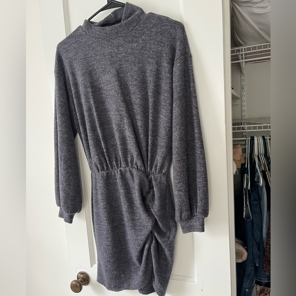 Grey boutique sweater dress
